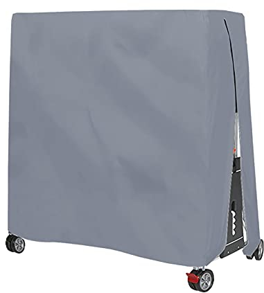 rebirthsame Tischtennisplatte Abdeckung 420D Oxford Schutzhülle Wasserdicht UV Beständig Hülle Für Tischtennisplatten Pong Tisch 165 X 70 X 185 cm