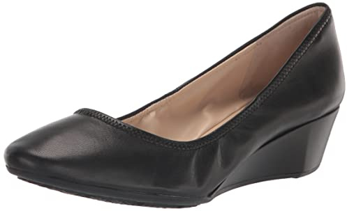 Cole HAAN Womens Sloane Wedge, Black Leather, 7-B US