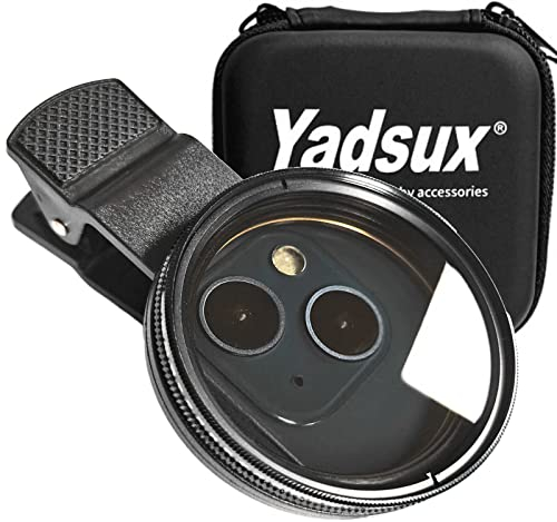 52mm Clip-on ND 2-400 Phone Camera Lens Filter, ND Filter for iPhone 14 13 12 11,Samsung BLU, Motorola, Xiaomi and Other Smart Phones