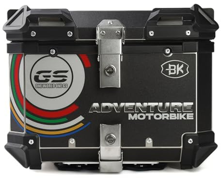 KRXSOBNV, Motorcykel Top Case, Thicken Tail Box, Quick Release Motorcykel Tail Förvaringsbox for butikshjälm Stort bagage,Bagagelucka för motorcykel(Black,55L: L 45cm*W 39.5cm*H 33cm)