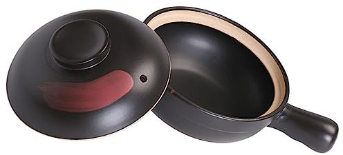 ZUNOXAZ Casserole Argile Traditionnelle pour Soupe Pot de Cuisine Terre Cuite pour Préparer et Plats Sains pour Réunions Familiales et avec Motif Rouge
