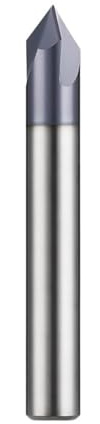 1mm CNC Router V Bit, 60°/90°/120° Chamfer End Mill, 4mm Shank, 2 Flutes Chamfering CNC for Working(1 * 60˚*50 * 2F)