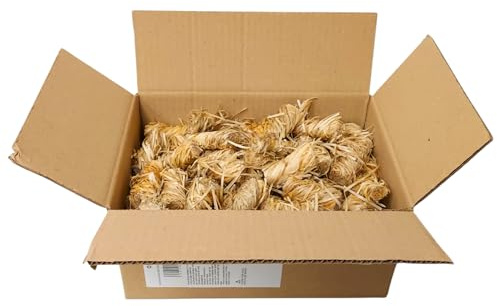 OPIROS Accendifuoco Ecologico In Riccioli Lana Di Legno pz.96 Per Accendere Barbecue Camini Stufe Carbone E Legna