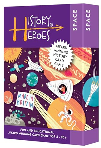 History Heroes: SPACE - Space Quiz Game for Kids, Adults, Game Night - Family Friendly Party Game About the History Of Space - Fun & Educational Card Game