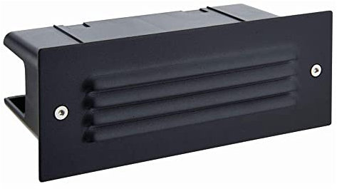 National Lighting Brick Lights Outdoor - LED Louvre Brick Light Recessed - Outdoor Garden Pathway - IP44 Rated - Integrated Lamp Cool White 4000K 50 Lumens