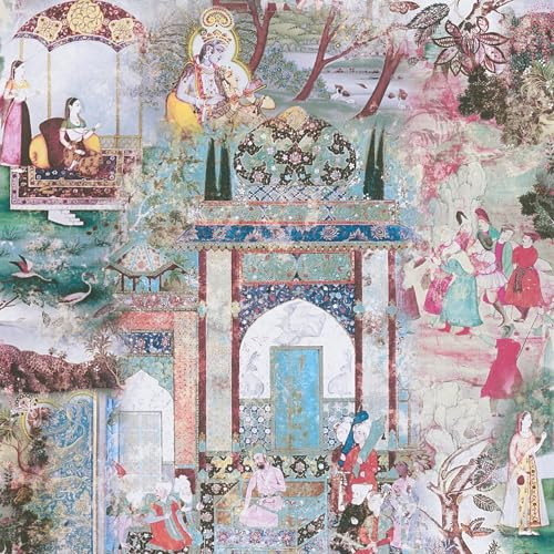 A.S. Création Slät tapet orientalisk rosa grön fibertapet vintage 381743 sovrum 10,05 x 0,53 m, tillverkad i Tyskland