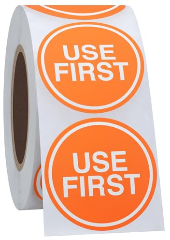 38mm 500 Pcs Use First Stickers Inventory Control Labels Orange Circle Dot Stickers for Restaurant