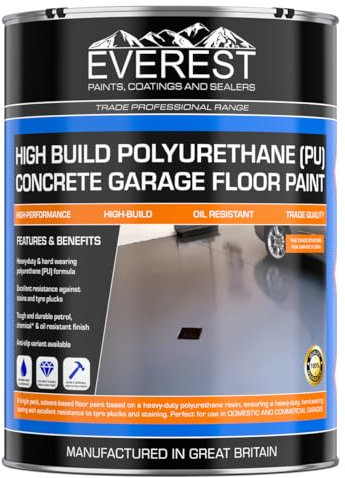 Everest Trade - High Build Polyurethane (PU) Resin Based Garage Floor Paint (Green, 5 Liters)