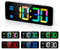 ORIA LED Digitaler Wecker, 5,5 Zoll Wecker Modern Tischuhr, 7 Farben/4 Helligkeit/3 Lautstärke Einstellbare, 12/24H Alarm Clock, Batterie/USB(1,5M), für Schlafzimmer, Küche, Wohnzimmer
