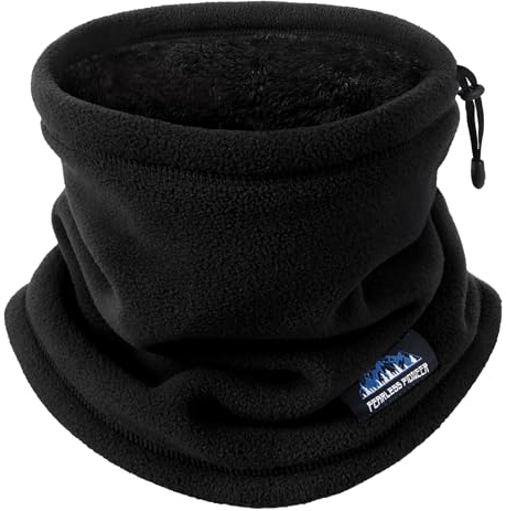 Eoslya Winter Neck Warmer - Thermal Mens Snood Scarf, Polar Fleece Lined Warm Neck Scarf, Neck Gaiters Face Warmer Gifts for Men/Him/Dad/Husband Skiing Motorbike Motorcycle Cycling Running UK