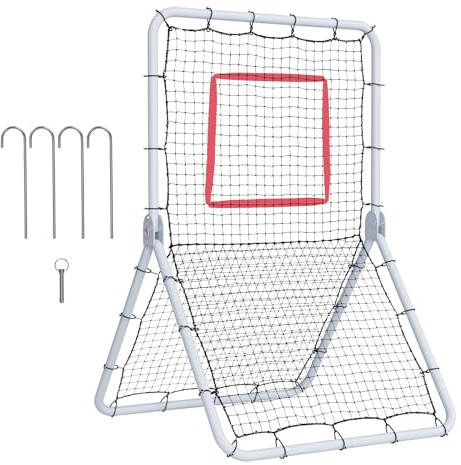 VEVOR Baseboll- och softboll-studsnät, PitchBack Baseball Pitching Nest, 3-vägs baseball, softball Pitchback nät, fälttränare, studsar tillbaka nät för fält/kastövning