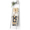 BAMBANG 6-Tier Blanket Ladder for Living Room, Blanket Quilt Ladder Rack Rustic Decorative Towel Holder, Wall Leaning Blanket Ladder Shelf Storage Farmhouse Decor for Bedroom Bathroom, White