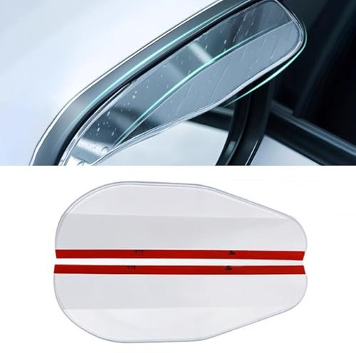 HLTTXS Copripioggia per Specchietto Retrovisore Auto per Ford Fiesta ST MK8, Copertura Antipioggia, Specchietto Retrovisore Pioggia Visiera,B/Transparent