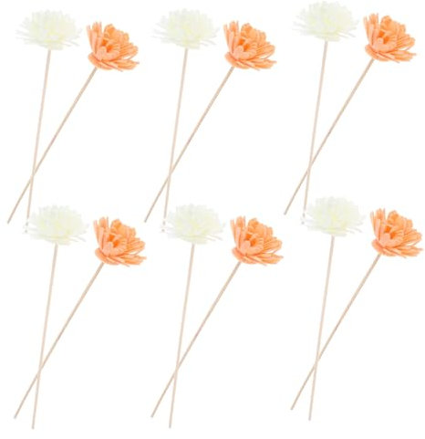 Homoyoyo 12piezas Caña De Aromaterapia Varillas Difusoras De Flores De Ratán para Decoración De Hogar Oficina Baño Barras Aromáticas De Árbol Difusor De Aceites Esenciales