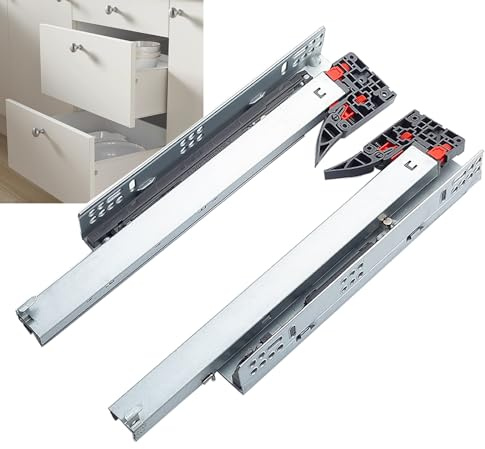 Heavy Duty Soft Close cassetto scorrevole con dispositivo di bloccaggioBottom Mount 3 sezioni Capacità di carico 45,4 kg Sistema di scorrimento durevole per un funzionamento regolare