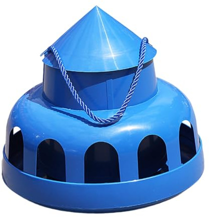 LOVIVER Comedero para Palomas con múltiples Agujeros, dispensador automático de Comida para Loros, gallinas, cacatúas y Gansos, 12 Hoyos