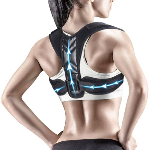 Correcteur de Posture - Redresseur de Dos Réglable et Respirant Ceinture Dorsale - Prévention de la Douleur - Correcteur de Posture Homme Femme pour Maintien du Dos, du cou et Des épaules