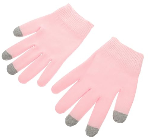 DIYEAH Guantes Hidratantes de Gel Transpirables para Mujer, Loción Nutritiva, Tamaño Único y Color Rosa, para Cuidado Intensivo de Manos Secas y Piel Áspera en Casa o Spa
