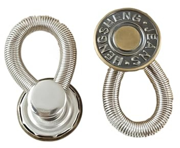 GreatRise 10 stycken byxknappsförlängning, utan sömnad, 17 mm metallknappförlängning, byxlinning, förlängningsknappar, byxförlängning knapp för män och kvinnor, gravidbyxor, jeans #4