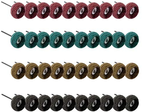 40-teiliges Schleifscheiben-Polierscheiben-Set für Dremel Drehwerkzeug, Polierscheiben für Bohrholzbankschleifer, 80/150/240/300/400 Körnung