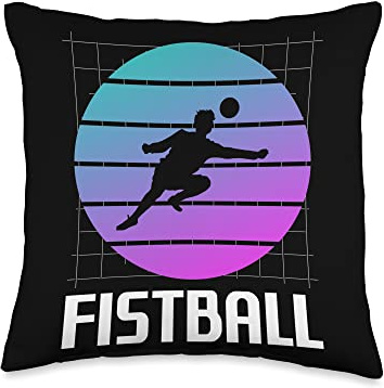 Fistball Gift For A Fistball Player Retro Vintage Classic Fistball Player Throw Pillow, 16x16, Multicolor