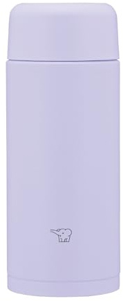 Zojirushi Mahobin SM-MS25-VM - Botella de agua de acero inoxidable, 251.4 ml (250 ml), tipo tornillo, apta para lavavajillas, bañera sin costuras, solo 2 puntos de limpieza, morado lila