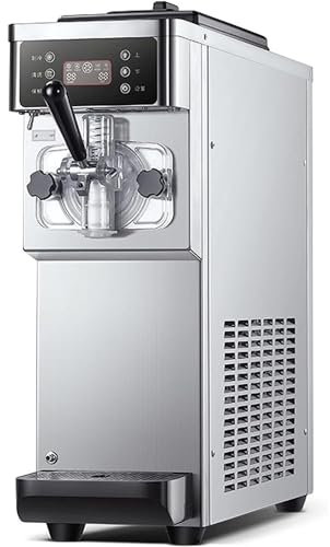 Commercial Ice Cream Machine,12-16L/H Stainless Steel Ice Cream Maker,1200W Soft Serve Ice Cream Maker with LED Display Auto Clean,for Restaurants Dessert Shops, Coffee Shops, Milk Tea Shops