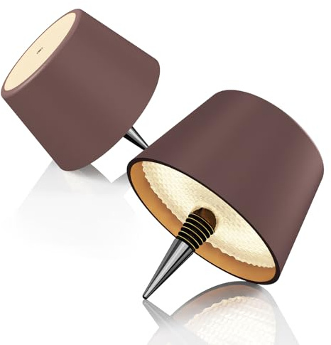 MU LIN lampara para botella sin cable, lámpara de mesa sin cable, lampara inalambrica;con 3 Colores y Brillo Regulable, Ideal para Dormitorio, Terraza, Cumpleaños