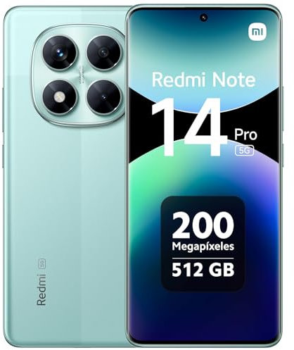 Xiaomi Redmi Note 14 Pro 5G Smartphone 12 + 512 GB, 6.67 Super QPD, Ultra Clear, Verde (versione EU)