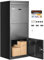 VEVOR Paketbriefkasten 1198x500x360 mm, Paketkasten mit Schloss, Paketbriefbox aus verzinktem Stahl mit Diebstahlschutzdesign, Packstation für Zuhause und das Büro, schwarz