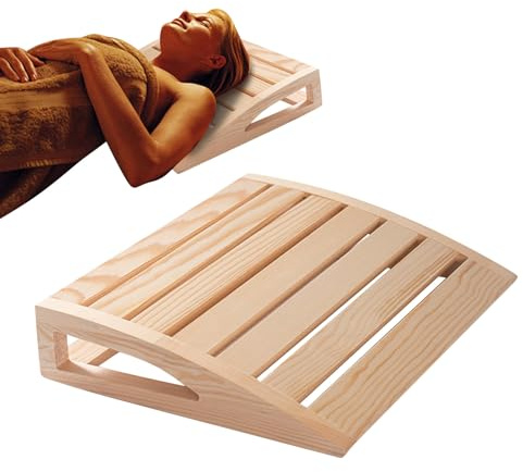 Poggiatesta in legno per sauna - Comfort ideale, cervicale in legno massello, relax migliorato, accessorio per bagno turco, | Ideale per bagni turchi, cuscini per sauna, rilassamento profondo