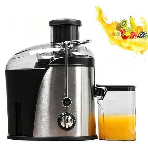 Spremiagrumi centrifugo, estrattore di succo in acciaio inossidabile da 350 ml con 2 velocità, bocca larga da 3 pollici, per frutta e verdura