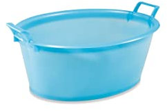 Plastime Bacino Ovale, 80 cm, 60 l, LLDPE, Blu, Taglia Unica