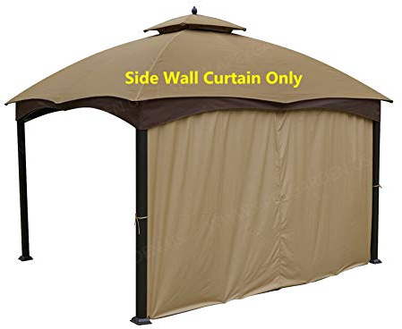 APEX GARDEN Universal 12' Privacy Panel Curtain for 10' and 12' Gazebo (Side Wall Curtain Only)