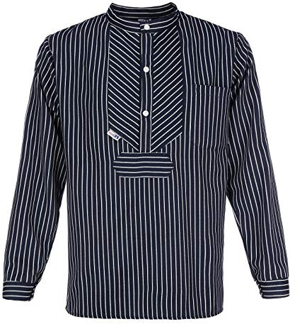 modAS | Fiskarskjorta BasicLine, Bred remsa, S
