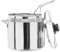 INOXPRAN - Cuocipasta Inoxdual in Acciaio Inossidabile, 2 Cestelli con Coperchio in Vetro da 24 cm, Utilizzabile nel Gas, Piastra Elettrica e Vetro Ceramica