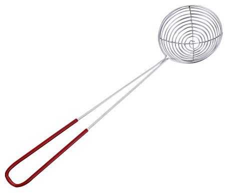 Faderr Draining Scoop, Stainless Steel Draining Scoop Draining Strainer Scoop, Non-Stick Pearl Scoop Strainer Colander for Beans, Kitchen Supplies(Size: S)