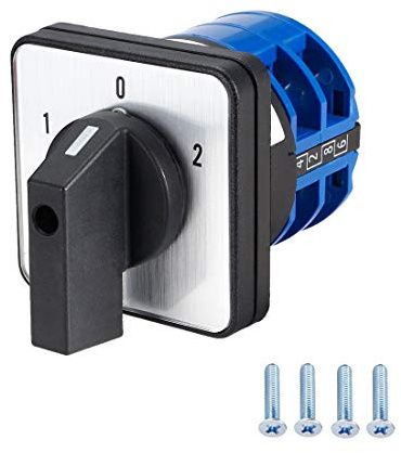 VictorsHome Changeover Selector Switch LW28-32 3 Position 8 Terminals Universal Rotary Cam Latching Switches 690V 32A