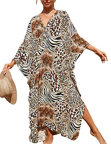 ZaisuiFun Kaftan Mujer Playa Vestido Verano Largo Talla Grande Caftán Bohemia Playeros Bikini Cover Up