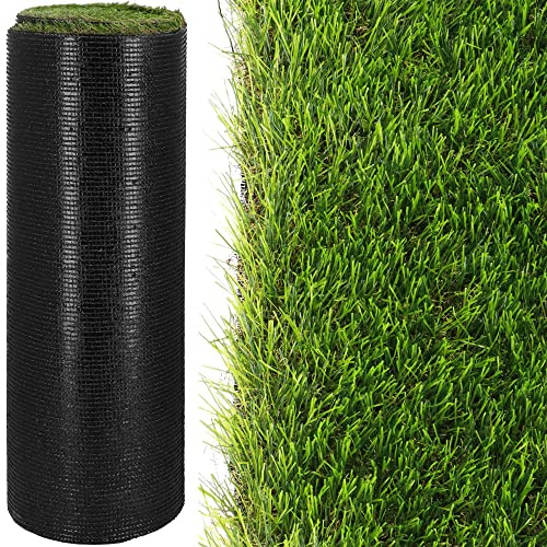 SPRINGOS Gazon Artificiel 1x1 m Tapis de Pelouse pour Balcon Terrasse Jardin Vert Résistant aux UV Facile d'Entretien Tapis Extérieur pour Décoration et Revêtement de Sol