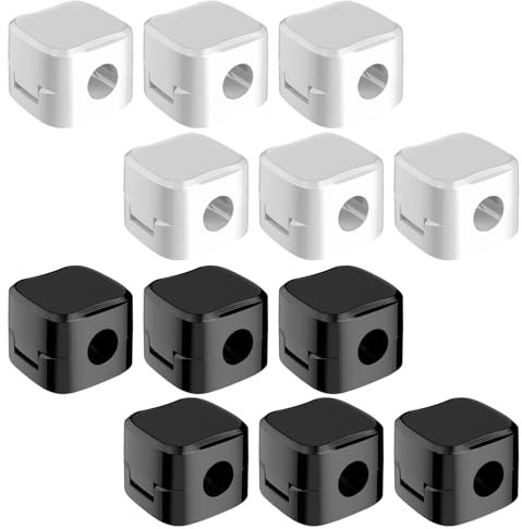Organizador de cables de escritorio de 12 piezas, organizador de cables, clip para cables, soporte para cables, soporte para cables telefónicos, clip organizador de cables
