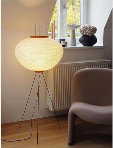 Pappers golvlyktalampa, japansk Akari lyktlampa Handgjord rispapperslampa 3 färg LED golvlampa med fotkontakt Pappersgolvlampa för vardagsrummet sovrum,A