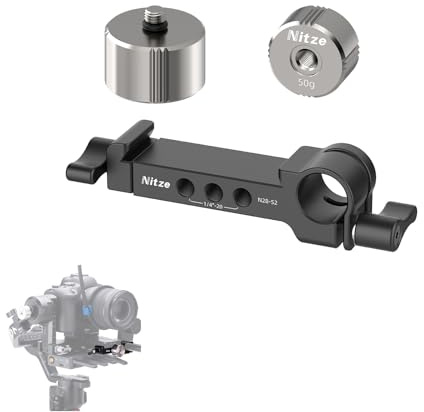 Nitze Counterweight Kit für DJI RS 5/RS 4 Pro/RS 4 /RS 3 Pro/RS 3/RSC 2/RS 2 Stabilisatoren, mit 50g / 100g Gimbal Gegengewicht, Montageklammer mit 15mm Stabklemme für DJI Focus Pro Motor - N28-S2