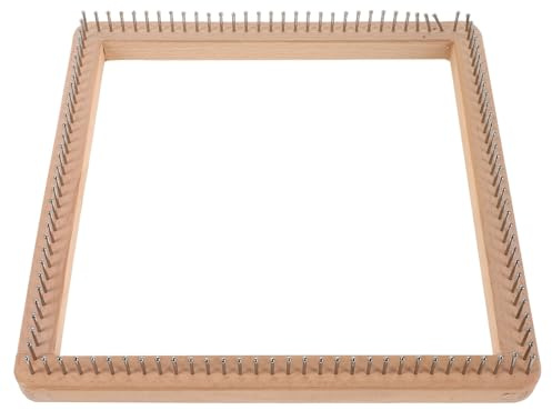 SEWACC Tabla de Tejer de Madera Cuadrada para Manualidades DIY Telar de Lana para Bufandas Sombreros y Mantas Herramienta para Principiantes