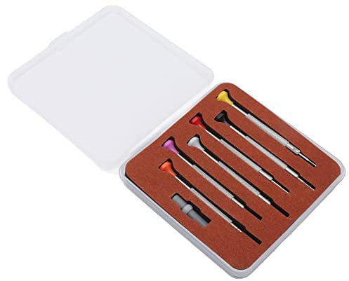 KIMISS Kit di Strumenti per la Riparazione di Orologi di Precisione con Set di Cacciaviti a Testa Piatta Kit di Cacciaviti per Orologiaio Professionale Ad Alta Precisione per Lavori di Gioielleria