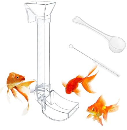 Juego de platos de alimentación de acuario, tubo de alimentación de camarones transparente con cepillo de limpieza, tubo de alimentación de peces con cuenco, suministros de alimentación de pecera para