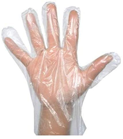 2 X Pack of 100 Disposable Clear Gloves