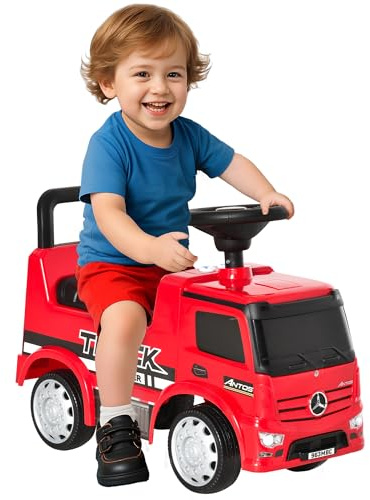 HOMCOM Kids Ride On Car Truck Mercedes Benz Licensed 12-36 Months Red