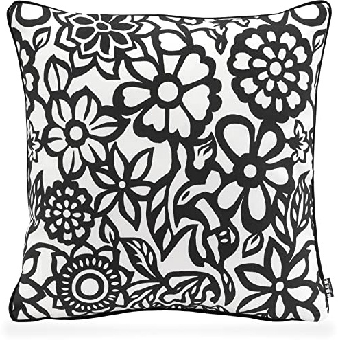 H.O.C.K. Paloma Outdoor Kissen inkl. Füllung und Matratzenkissen (50x50cm, Schwarz)