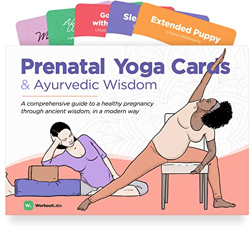 WorkoutLabs Cartes de yoga prénatal et ayurveda – Guide de grossesse saine et consciente avec sagesse ancienne de manière moderne · Cartes et livres de qualité supérieure pour femmes enceintes et